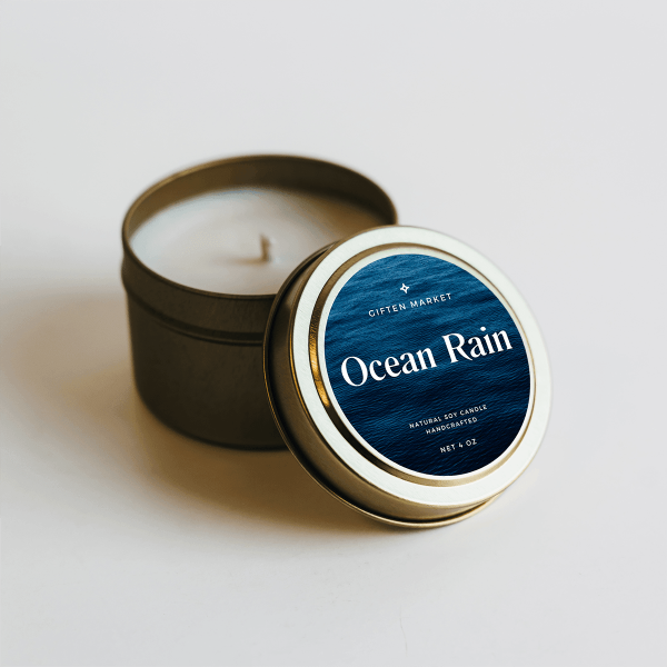 Ocean Rain Gold Travel Candle on Sale - Image 3