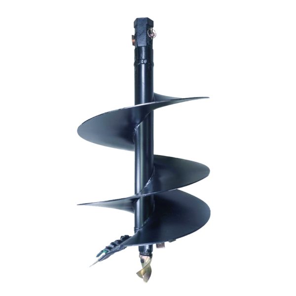 TMG Industrial 24” Post Hole Auger Bit, 48” Height, Fully Welded Cutting Disk, 8 Sharp Cutting Teeth, 2” Hex Drive, Built-In Boring Head, TMG-PAB24 Hot on Sale