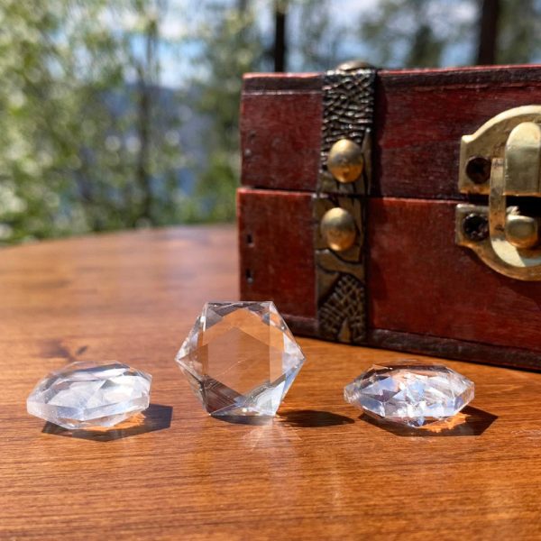 Clear Quartz Sacred Geometry Faceted Crystal Fashion - Image 2