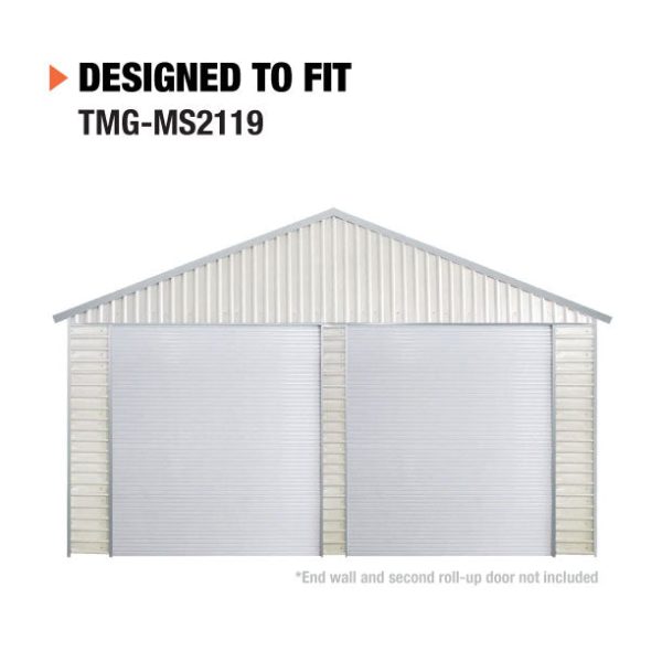 TMG Industrial Motorized Roll-Up Door Kit for TMG-MS2119 Metal Shed, With Two Remote Controls, AC Motor, TMG-MS2119-RD100 Online Hot Sale - Image 2