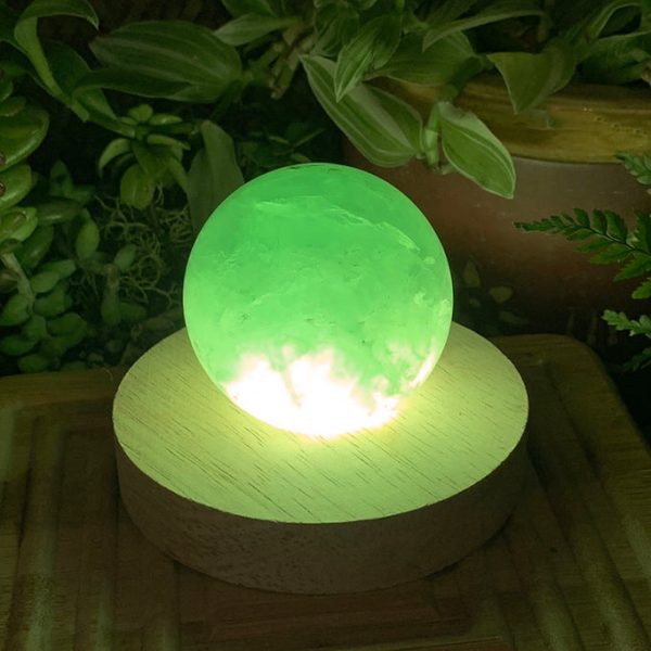 Crystal Mood Light (Green Fluorite Sphere-Medium) Supply