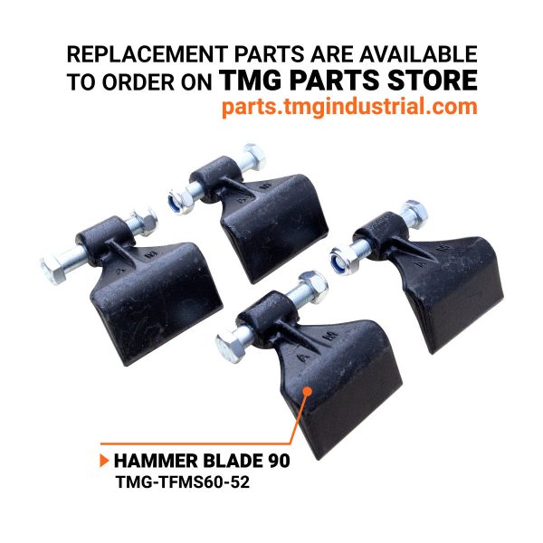 TMG Industrial 60” Side Shift Offset Flail Mower, 3-Point Hitch, 30-60 HP Tractor, PTO Drive Shaft, TMG-TFMS60 Supply - Image 4