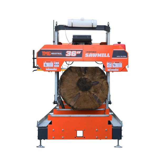 TMG Industrial 36” Portable Sawmill, 21 HP Honda V-Twin Engine, 13’ Log Length, 4-Post Carriage with Saw Head Anti-tip Self-locking, TMG-PSM36 Discount - Image 2