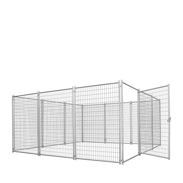 TMG Industrial 12’ x 12’ Galvanized Dog Kennel, Easy Assembly, Weather-Resistant, TMG-DCP12 Online Sale - Image 5