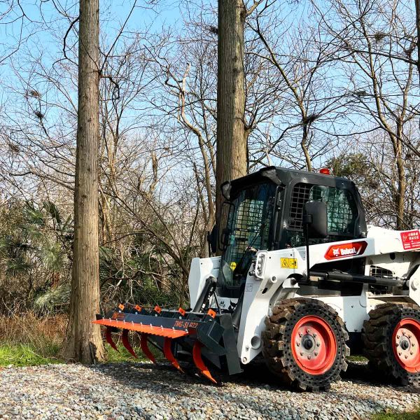 TMG Industrial 72” Skid Steer Land Ripper w Rake Comb, Scarifier, Dethatcher, Forward & Reverse, Depth Adjustable Ripping Teeth, TMG-SLR72 on Sale - Image 5