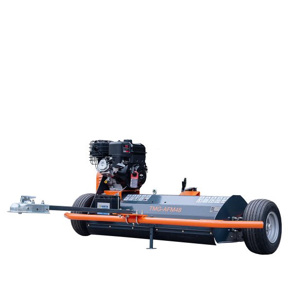 TMG Industrial 48” ATV Tow-Behind Offset Flail Mower, Briggs & Stratton 13.5 HP Engine, Adjustable Mowing Height, 15” Cut Capacity, TMG-AFM48 For Discount