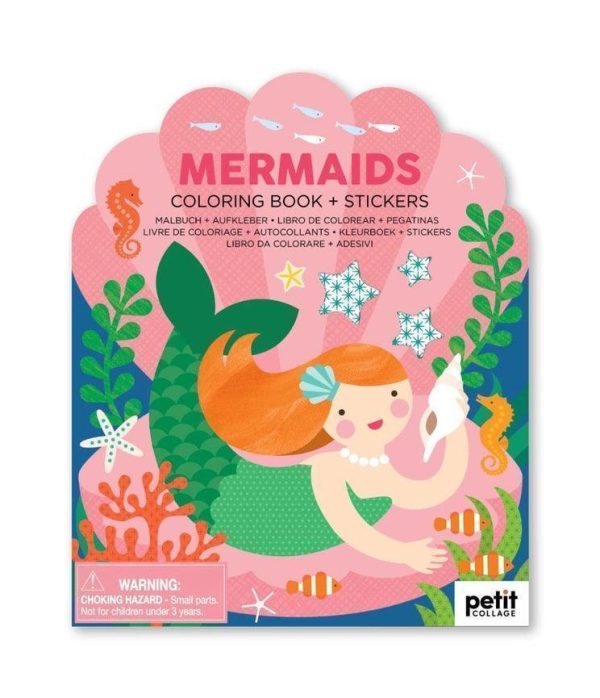 Coloring Book with Stickers: Mermaids Online Sale