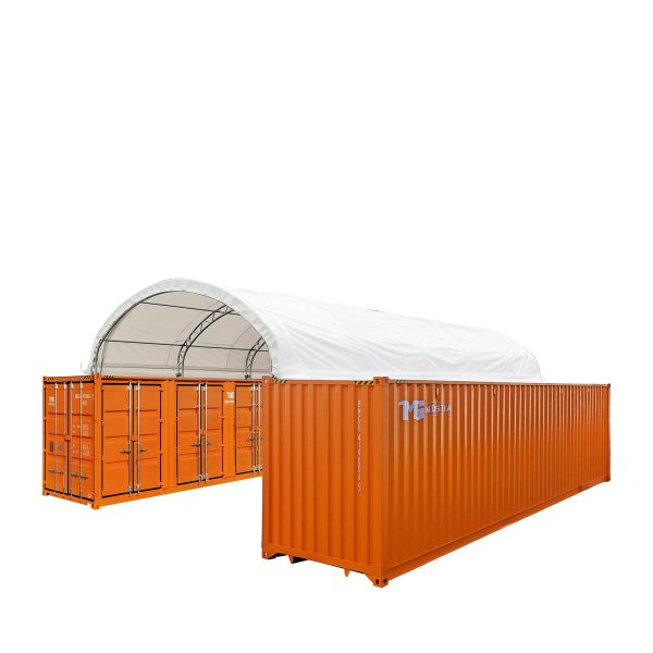 TMG Industrial Pro Series 20  x 40  Dual Truss Container Shelter with Heavy Duty 17 oz PVC Cover, TMG-DT2041CV (Previously DT2040CV) Online now