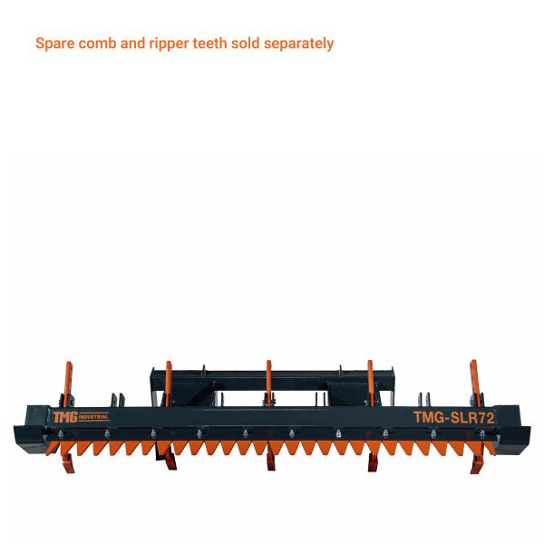 TMG Industrial 72” Skid Steer Land Ripper w Rake Comb, Scarifier, Dethatcher, Forward & Reverse, Depth Adjustable Ripping Teeth, TMG-SLR72 on Sale - Image 2