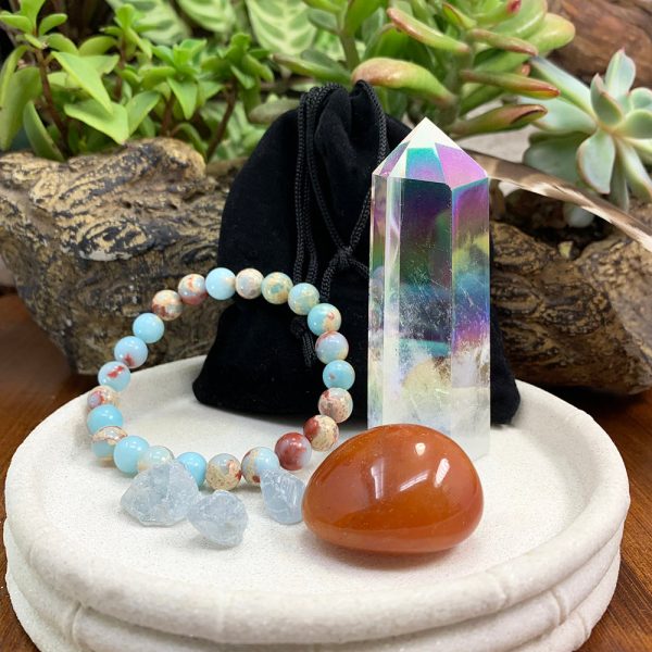 Angel Aura & Azure Mala Bracelet Bundle Set Cheap - Image 3