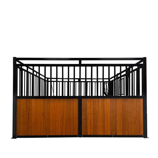 TMG Industrial 12’ Horse Stall Bamboo Panel, Vertical Bar Top, Front panel c w Window Feeder and Sliding Door, TMG-FHS13A and FHS13B Online Sale - Image 5