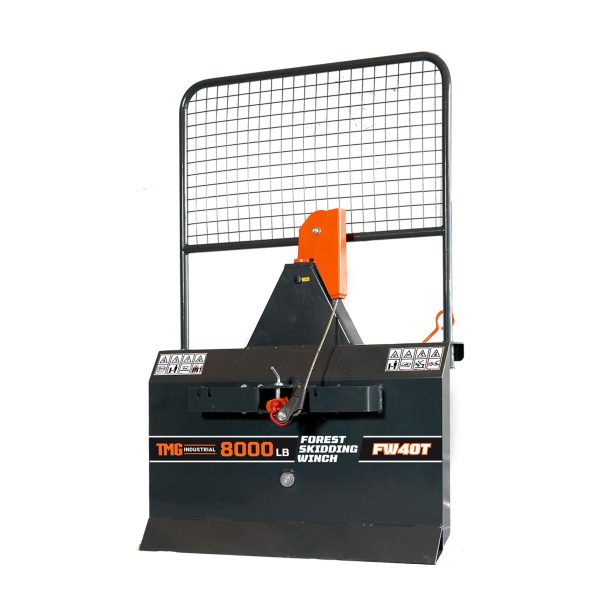 TMG Industrial 8000-lb 3-Point Hitch Forest Skidding Winch, 30-50 HP Tractor, Category 1 Hookup, 200’ Steel Cable, Tow-Behind, TMG-FW40T Cheap
