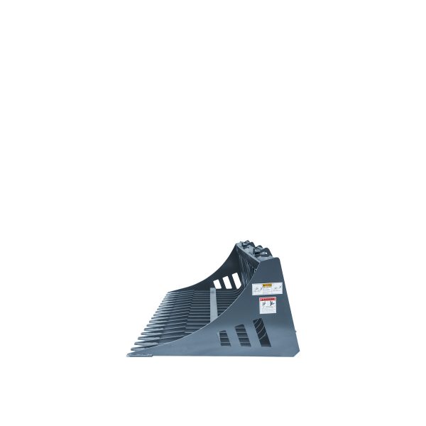 TMG Industrial 72” Skid Steer Rock Skeleton Bucket Attachment, Solid Steel, Universal Mount, 4” Tine Spacing, 45-70 HP, TMG-SB72 Discount - Image 2