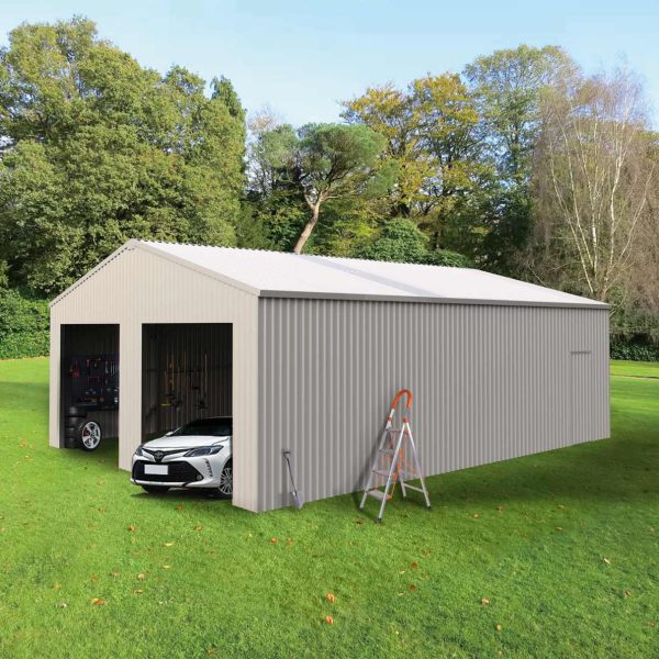 25’ x 33’ Double Garage Metal Barn Shed with Side Entry Door (Discontinued – Replaced by TMG-MS2630, 2641) Online Sale - Image 3