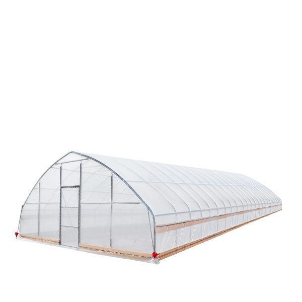 TMG Industrial 25’ x 100’ Tunnel Greenhouse Grow Tent w 6 Mil Clear EVA Plastic Film, Cold Frame, Hand Crank Roll-Up Sides, Peak Ceiling Roof, TMG-GH25100 Online