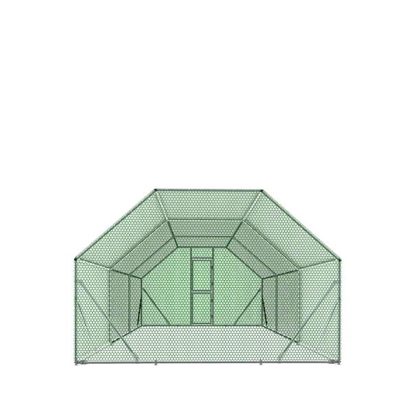 TMG Industrial 10’ x 20’ Wire Mesh Chicken Run Shelter Coop, Galvanized Steel, 200 Sq-Ft, Lockable Gate, PVC Coated Mesh, TMG-CRS1020 Online Hot Sale - Image 2