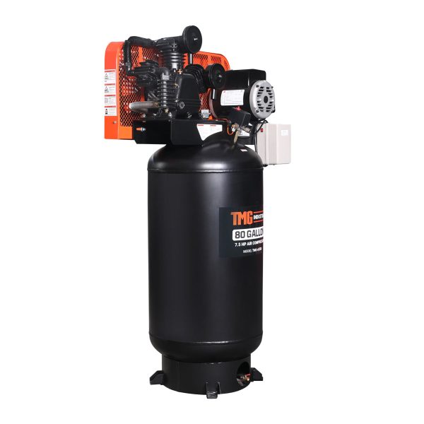TMG Industrial 80 Gallon 7.5 HP Stationary Electric Air Compressor, 6 Min Fill Time, 230V Induction Motor, ASME Vertical Tank, TMG-ACE80 Hot on Sale - Image 3