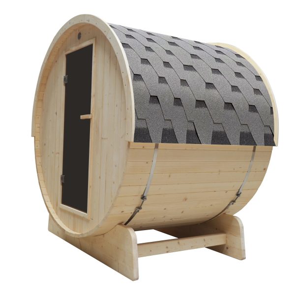 TMG LIVING Outdoor White Pine Barrel Sauna, Three Person, Tempered Glass Door, TMG-LSN41 For Cheap - Image 2
