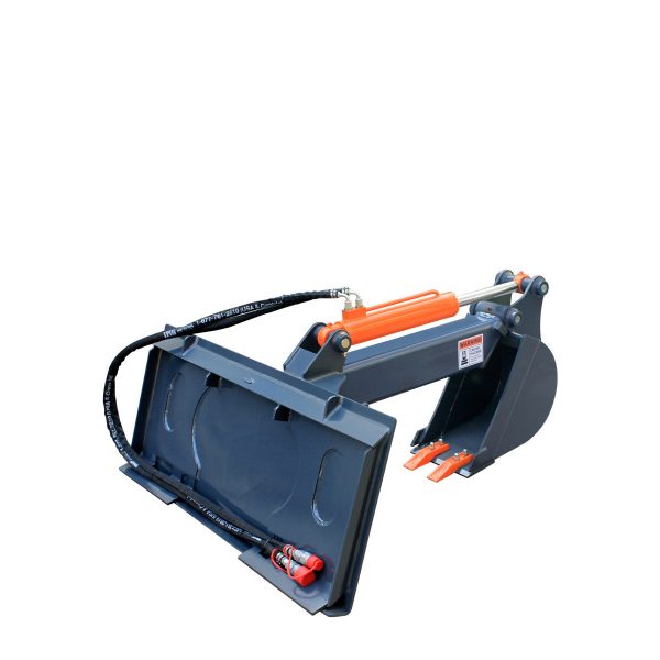TMG Industrial Skid Steer Backhoe Attachment, 12” Bucket Included, 30-60 HP Carriers, 59” Digging Depth, TMG-SBH45 Sale - Image 5