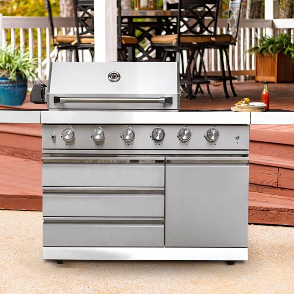 TMG Industrial Outdoor Gas Grill, 3 Cooking Grids, Warming Rack, Spacious Cooking Area, 4 Main Burners, CSA Certified, TMG-LKS06 Fashion - Image 5