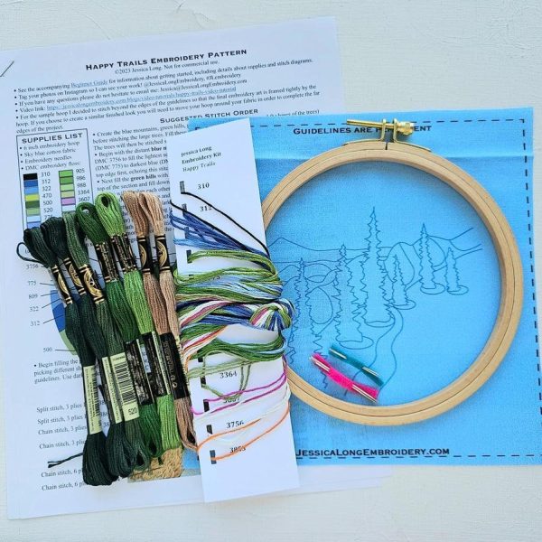Happy Trails Landscape Embroidery Kit on Sale - Image 4