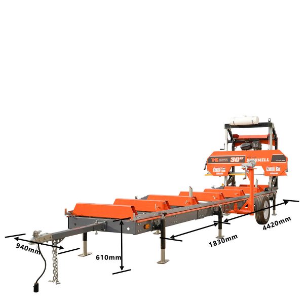 TMG Industrial 6’ Extension Sub-Frame for TMG-PSM30, 6600 Lb Capacity, Leveling Jacks (2000 Lb Capacity), Saw Head Anti-Roll Plate, 10” Leveling Height Adjustment, Reversible Design, TMG-PSM30-Sframe-6EX Online Sale - Image 5