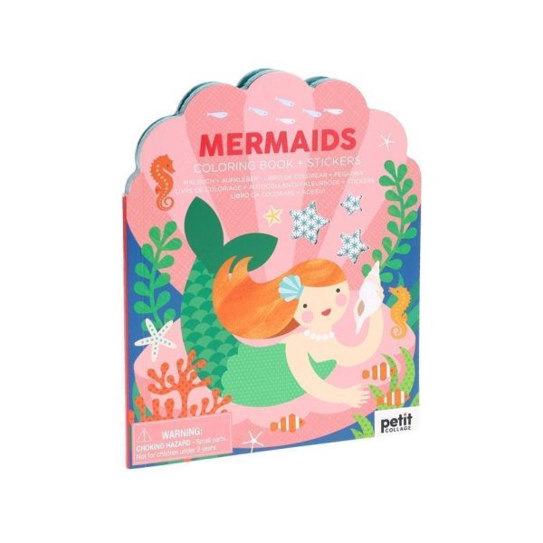 Coloring Book with Stickers: Mermaids Online Sale - Image 4