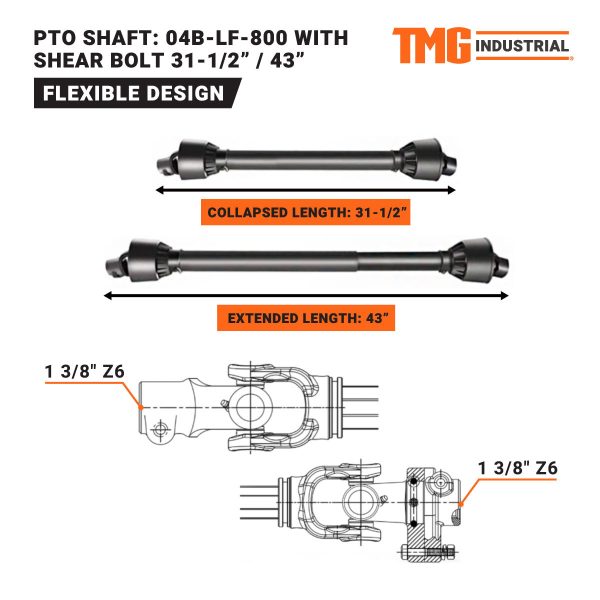 TMG Industrial 48’’ Tow-Behind 3-Point Hitch Finish Mower, 18-30 HP Compact Tractor, PTO Drive Shaft Included, TMG-TFN48 For Cheap - Image 4