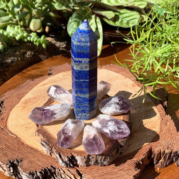 8-Piece Lapis Lazuli + Amethyst Set Online now
