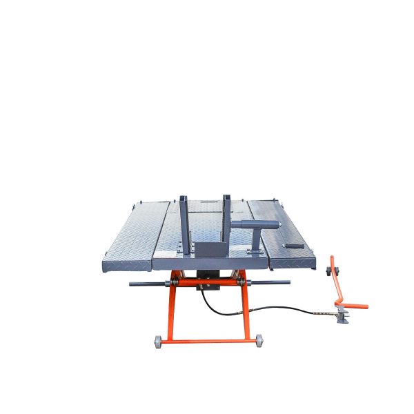 TMG Industrial 1000 lb Portable Motorcycle ATV Scissor Lift, 44” Work Platform, 10” Side Panel Extensions, Front Vise Kit, TMG-1000PML For Discount - Image 3
