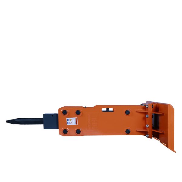 TMG Industrial 45-100 HP Skid Steer Hydraulic Breaker, 3” Moil Point Chisel, 785 J Impact Energy, Universal Mount, TMG-HB90S Hot on Sale - Image 2