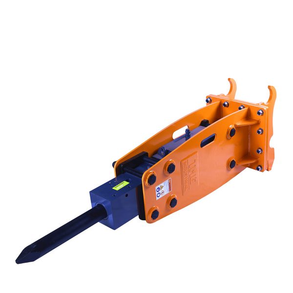 TMG Industrial 6-9 Ton Excavator Backhoe Hydraulic Breaker, Quick Change (Q C) Lugging, 3” Moil Point Chisel, 785 J Impact Energy, TMG-HB90Q Sale