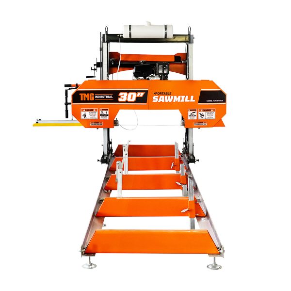 TMG Industrial 30  Portable Sawmill, 14 HP Kohler Engine, 28  Board Width, 12  Log Length, 14.5  Track Bed, TMG-PSM30 For Discount
