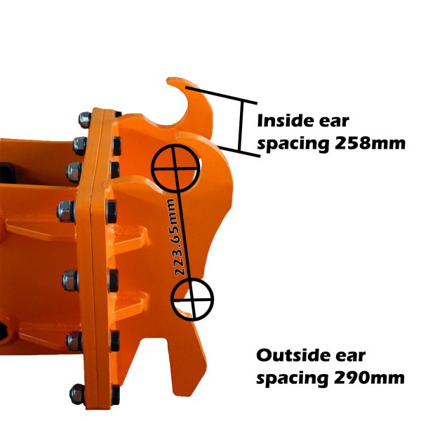 TMG Industrial 4-7 Ton Excavator Backhoe Hydraulic Breaker, Quick Change (Q C) Lugging, 2-3 4” Moil Point Chisel, 600 J Impact Energy, TMG-HB70Q Cheap - Image 3