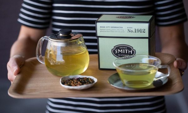 Rose City Genmaicha Blended Green Tea For Sale - Image 4