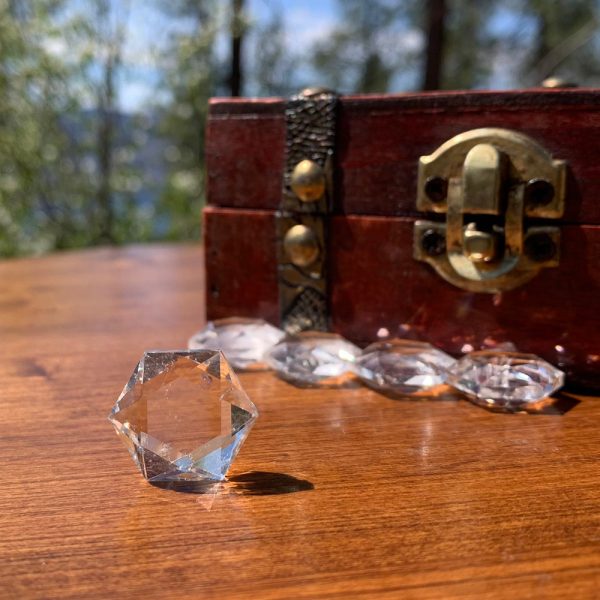 Clear Quartz Sacred Geometry Faceted Crystal Fashion - Image 5