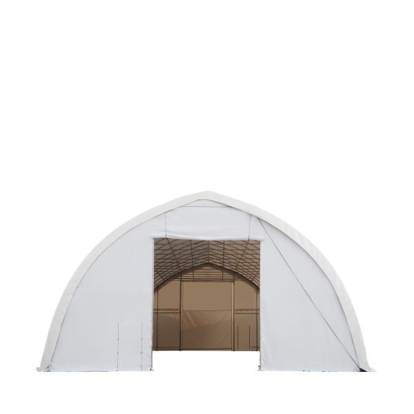 TMG-ST4061V 40  x 60  Peak Ceiling Storage Shelter, Single Truss, 17oz Commercial Grade PVC Cover, 13  W x 16  H Wide Open Door on Two End Walls Sale - Image 2