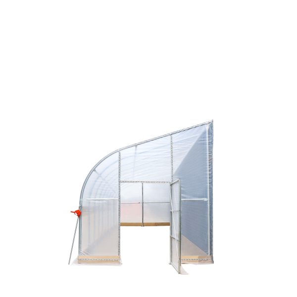 TMG Industrial 10’ x 40’ Lean-To Greenhouse Grow Tent w 6 Mil Clear EVA Plastic Film, Cold Frame, Hand Crank Roll-Up Side, 6-½’ Sidewall, TMG-GHL1040 Sale - Image 5