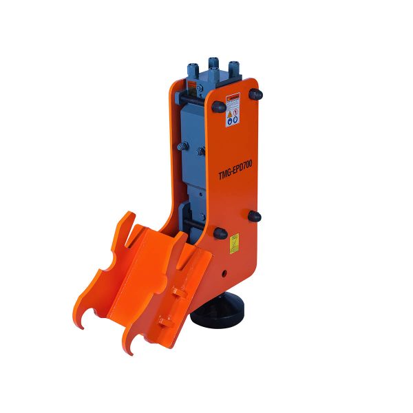 TMG Industrial Excavator Hydraulic Post Pounder, 700 Ft-lb Energy Class, 500-900 BPM,  8” Post Capacity, 4-7 Ton Excavator, TMG-EPD700 Hot on Sale