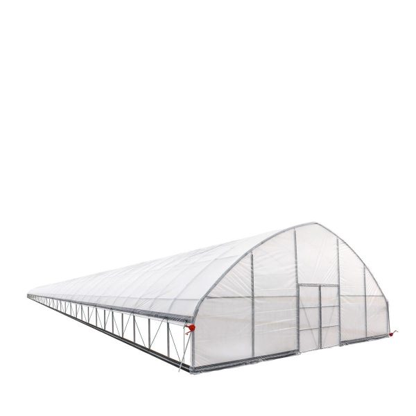 TMG Industrial 30’ x 150’ Tunnel Greenhouse Grow Tent w 6 Mil Clear EVA Plastic Film, Cold Frame, Hand Crank Roll-Up Sides, Peak Ceiling Roof, TMG-GH30150 Online Sale - Image 3