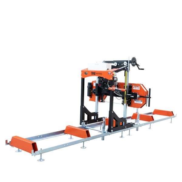 TMG Industrial 22” Portable Sawmill, 7 HP Kohler Command Pro Series Engine, 12’ Log Length, 4-Post Carriage with Saw Head Anti-tip Locking, TMG-PSM22 Fashion - Image 5