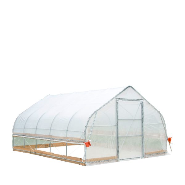TMG Industrial 12’ x 20’ Tunnel Greenhouse Grow Tent w 6 Mil Clear EVA Plastic Film, Cold Frame, Hand Crank Roll-Up Sides, Peak Ceiling Roof, TMG-GH1220 Discount - Image 2