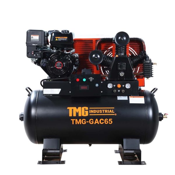 TMG Industrial 60 Gallon 2-Stage Truck Mounted Air Compressor, 14 HP LONCIN G420F Engine, , Horizontal Tank, 18.5 CFM @ 175 PSI, TMG-GAC65 For Cheap - Image 2