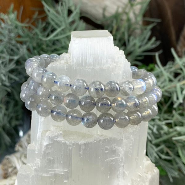 Mala Grey Moonstone Bracelet With Velvet Pouch Hot on Sale - Image 5