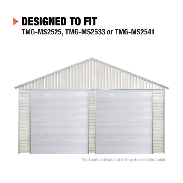 TMG Industrial Motorized Roll-Up Door Kit for TMG-MS25 Series Metal Barn Sheds, With Two Remote Controls, AC Motor, TMG-MS2500-RD101 Online - Image 2