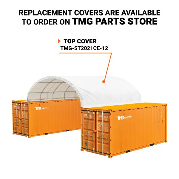 TMG Industrial 20  x 20  PE Fabric Container Shelter, Fire Retardant, Water Resistant, UV Protected, TMG-ST2021CE(Previously ST2020C) Sale - Image 4