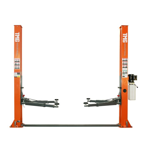TMG Industrial 10,000-lb Two Post Floor Plate Auto Lift, Symmetric Arms, 77” Lift Height, Dual-Point Lock Release, TMG-TPL45 Sale