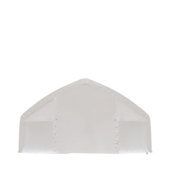 TMG Industrial 30  x 50  Straight Wall Peak Ceiling Storage Shelter with Heavy Duty 11 oz PE Cover & Drive Through Doors, TMG-ST3050E(Previously ST3050) For Discount - Image 5