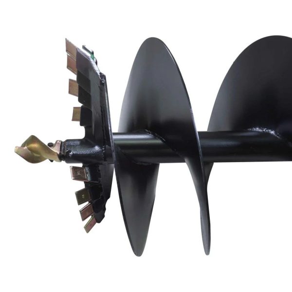 TMG Industrial 24” Post Hole Auger Bit, 48” Height, Fully Welded Cutting Disk, 8 Sharp Cutting Teeth, 2” Hex Drive, Built-In Boring Head, TMG-PAB24 Hot on Sale - Image 2
