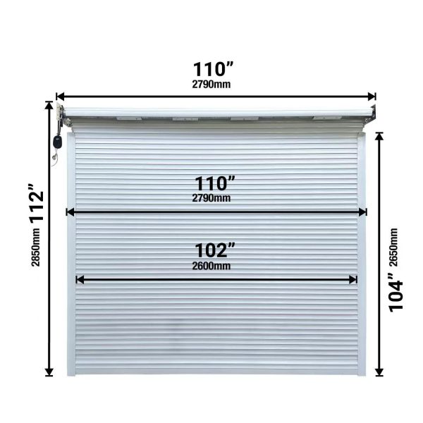 TMG Industrial Motorized Roll-Up Door Kit for TMG-MS25 Series Metal Barn Sheds, With Two Remote Controls, AC Motor, TMG-MS2500-RD101 Online - Image 3